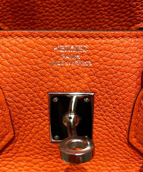 HERMES（エルメス）HERMES (エルメス) バーキン25/シルバー金具/トリヨンクレマンス/オレンジポピー/T刻印2015年 オレンジポピー サイズ:25の古着・服飾アイテム
