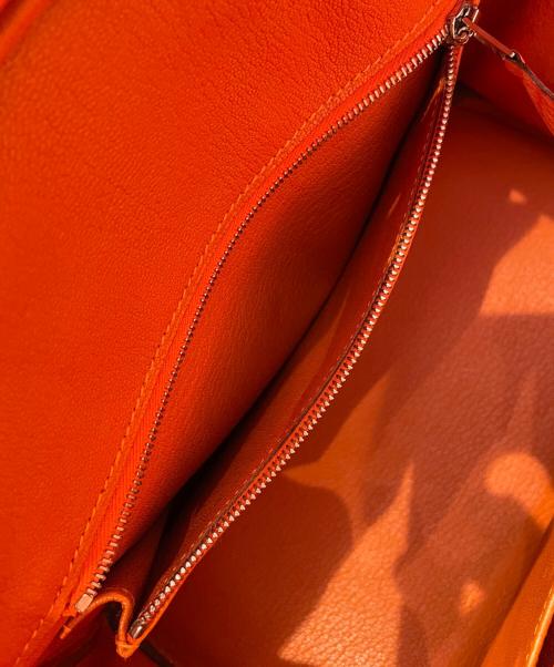 HERMES（エルメス）HERMES (エルメス) バーキン25/シルバー金具/トリヨンクレマンス/オレンジポピー/T刻印2015年 オレンジポピー サイズ:25の古着・服飾アイテム