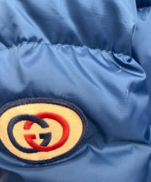 GUCCI（グッチ）GUCCI (グッチ) フード付ダウンジャケット ブルー サイズ:52の古着・服飾アイテム