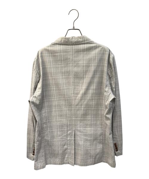 HERMES（エルメス）HERMES (エルメス) シアサッカーサマージャケット グレー サイズ:52の古着・服飾アイテム