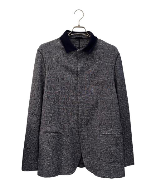 GIORGIO ARMANI（ジョルジオアルマーニ）GIORGIO ARMANI (ジョルジオアルマーニ) BECKHAM/ベッカム ニット襟サマージャケット ネイビー サイズ:50の古着・服飾アイテム