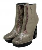 UNITED NUDEユナイテッドヌード）の古着「GLAM SQUARE BOOT」｜シルバー