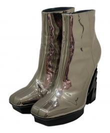 UNITED NUDE（ユナイテッドヌード）の古着「GLAM SQUARE BOOT」｜シルバー