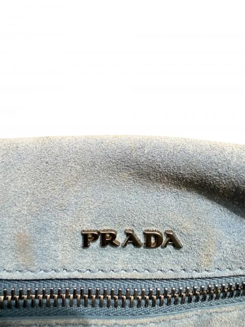 PRADA（プラダ）PRADA (プラダ) エティケットソフトルックスレザー ショルダーバッグ グレーの古着・服飾アイテム
