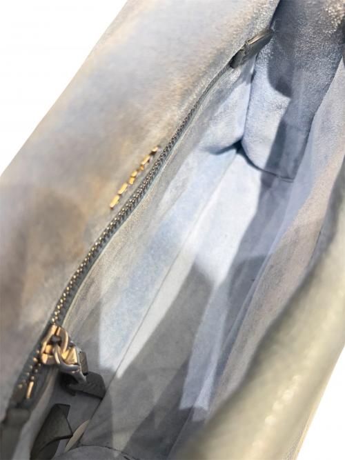 PRADA（プラダ）PRADA (プラダ) エティケットソフトルックスレザー ショルダーバッグ グレーの古着・服飾アイテム