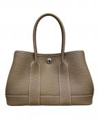 HERMESエルメス）の古着「ネオガーデンパーティ23/シルバー金具/トゴ/	エトゥープ」｜エトゥープ×シルバー金具