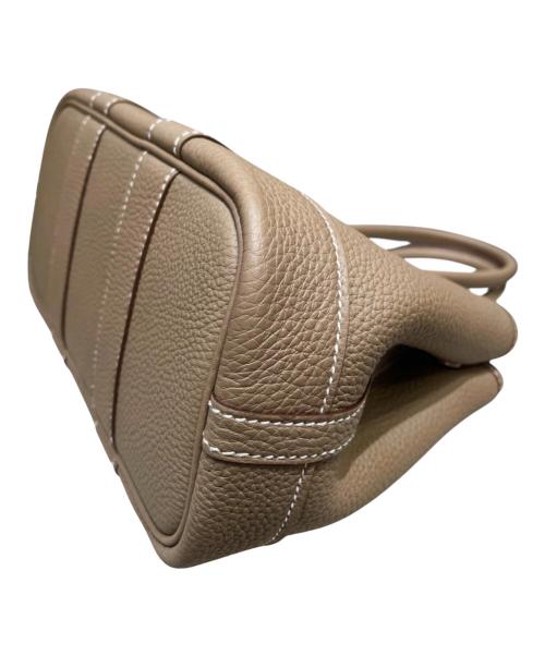 HERMES（エルメス）HERMES (エルメス) Neo Garden/ネオガーデンパーティ 23/シルバー金具/トゴ/エトゥープ エトゥープ×シルバー金具 サイズ:23の古着・服飾アイテム
