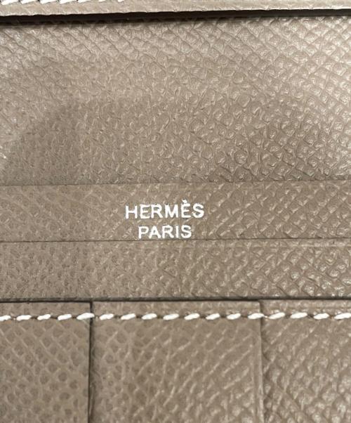 HERMES（エルメス）HERMES (エルメス) 長財布/ベアンスフレ/ヴォーエプソン エトゥープの古着・服飾アイテム