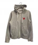 PLAY COMME des GARCONSプレイコムデギャルソン）の古着「ジップパーカー」｜グレー