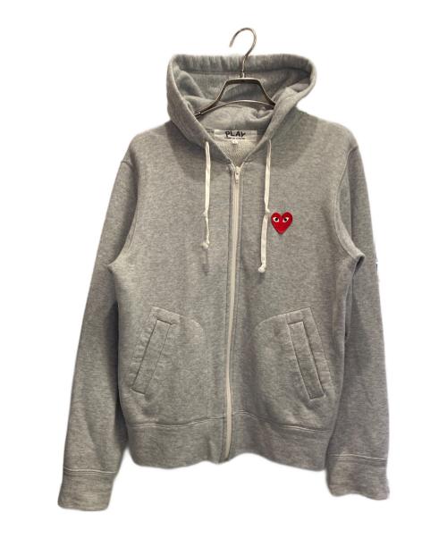 PLAY COMME des GARCONS（プレイコムデギャルソン）PLAY COMME des GARCONS (プレイコムデギャルソン) ジップパーカー グレー サイズ:Lの古着・服飾アイテム