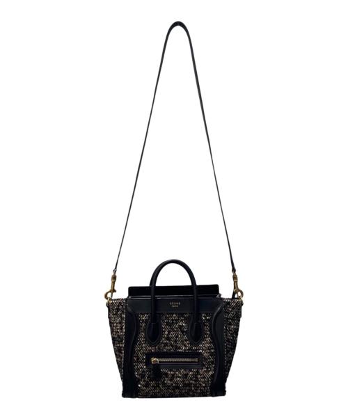 CELINE（セリーヌ）CELINE (セリーヌ) ラゲージ ナノ ショッパー/2WAYショルダーバッグ ブラック サイズ:ナノの古着・服飾アイテム