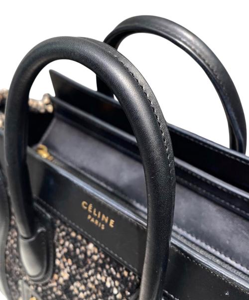 CELINE（セリーヌ）CELINE (セリーヌ) ラゲージ ナノ ショッパー/2WAYショルダーバッグ ブラック サイズ:ナノの古着・服飾アイテム
