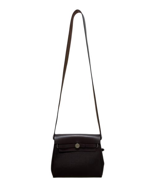 HERMES（エルメス）HERMES (エルメス) エールバッグ ジップ 20 ミニ/G刻印:2026年/シルバー金具/エベーヌ（ブラウン系） エベーヌ×S金具 サイズ:20の古着・服飾アイテム