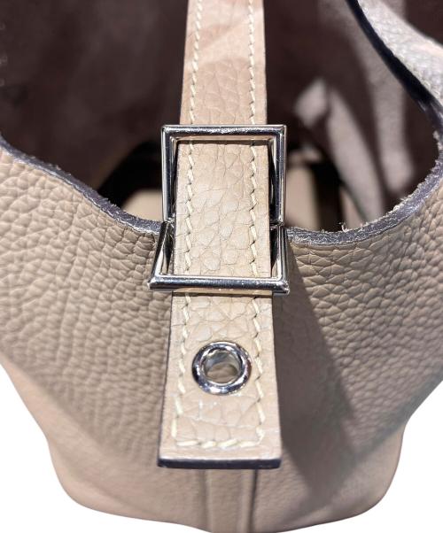 HERMES（エルメス）HERMES (エルメス) Picotin Lock PM ピコタンロック PM/トリヨンクレマンス/エトゥープ/T刻印：2015年製造/シルバー金具 エトゥープ サイズ:PMの古着・服飾アイテム
