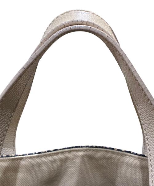 CHANEL（シャネル）CHANEL (シャネル) ストローショッピングトートバッグ ベージュ×ブラック サイズ:-の古着・服飾アイテム
