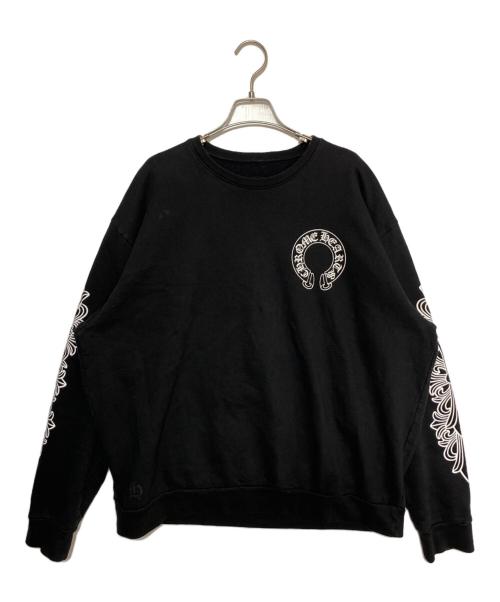 CHROME HEARTS（クロムハーツ）CHROME HEARTS (クロムハーツ) Horseshoe Print Pullover Sweat Shirt ブラック サイズ:Lの古着・服飾アイテム