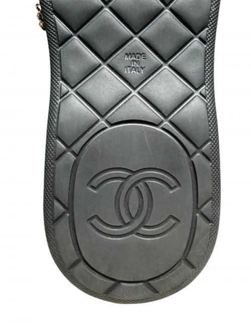 CHANEL（シャネル）CHANEL (シャネル) チェーンストラップサンダル ブラック サイズ:35Cの古着・服飾アイテム