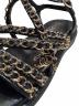 中古・古着 CHANEL (シャネル) チェーンストラップサンダル ブラック サイズ:35C：120000円
