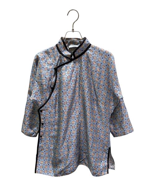 PRADA（プラダ）PRADA (プラダ) チャイナブラウス スカイブルー サイズ:XSの古着・服飾アイテム