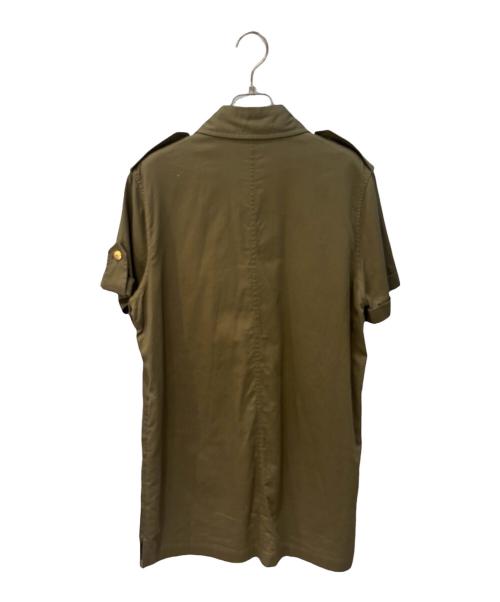 CELINE（セリーヌ）CELINE (セリーヌ) ミリタリーポケットシャツワンピース カーキ サイズ:38の古着・服飾アイテム