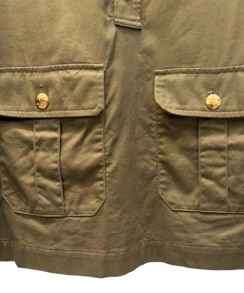 CELINE（セリーヌ）CELINE (セリーヌ) ミリタリーポケットシャツワンピース カーキ サイズ:38の古着・服飾アイテム