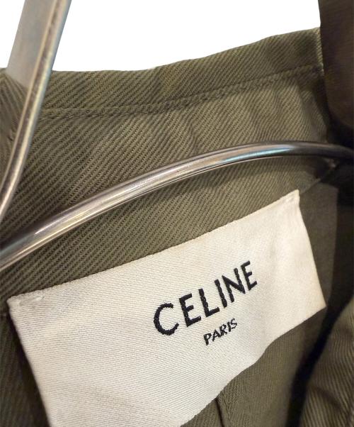CELINE（セリーヌ）CELINE (セリーヌ) ミリタリーポケットシャツワンピース カーキ サイズ:38の古着・服飾アイテム