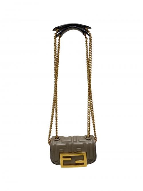 FENDI（フェンディ）FENDI (フェンディ) ミニショルダーバッグ ベージュの古着・服飾アイテム