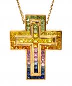 DAMIANIダミアーニ）の古着「Belle Époque Rainbow Necklace, Large/ベル エポック レインボーネックレス ラージ/K18PG/20084372」