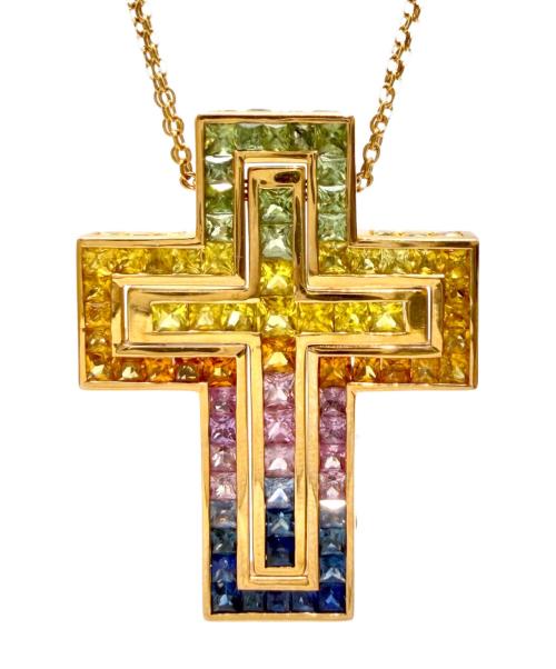 DAMIANI（ダミアーニ）DAMIANI (ダミアーニ) Belle Époque Rainbow Necklace, Large/ベル エポック レインボーネックレス ラージ/K18PG/20084372 サイズ:ラージの古着・服飾アイテム