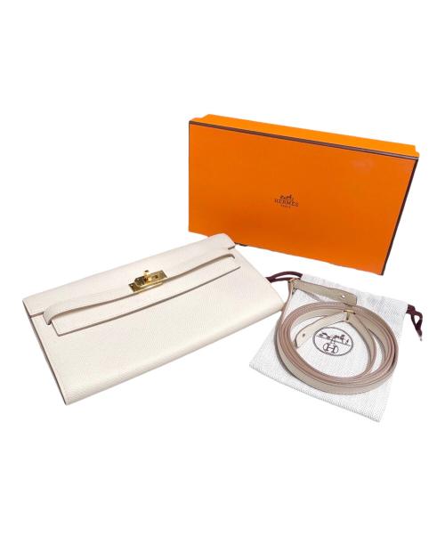 HERMES（エルメス）HERMES (エルメス) ケリートゥーゴー/KELLY TO GO/ゴールド金具/ナタ/ヴォーエプソン/Y刻印：2020年 ナタ×ゴールド金具の古着・服飾アイテム