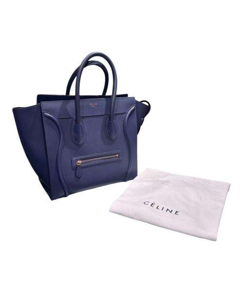 CELINE（セリーヌ）CELINE (セリーヌ) ラゲージ ミニショッパー ネイビー サイズ:ミニの古着・服飾アイテム