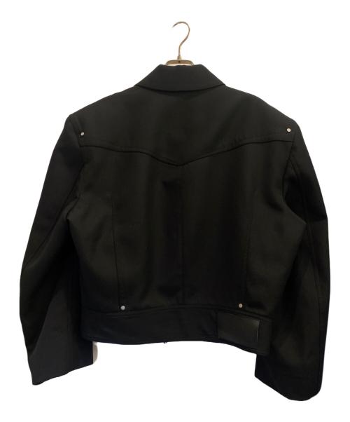 LOUIS GABRIEL NOUCHI（ルイ ガブリエル ヌイッチ）Louis Gabriel Nouchi (ルイ ガブリエル ヌイッチ) Shoulder Padding ウール ジップアップジャケット ブラック サイズ:Sの古着・服飾アイテム