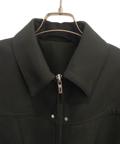 LOUIS GABRIEL NOUCHI（ルイ ガブリエル ヌイッチ）Louis Gabriel Nouchi (ルイ ガブリエル ヌイッチ) Shoulder Padding ウール ジップアップジャケット ブラック サイズ:Sの古着・服飾アイテム