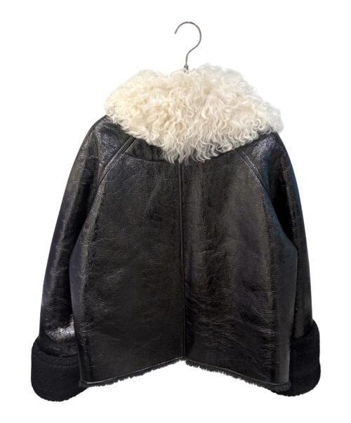 LOEWE（ロエベ）LOEWE (ロエベ) ラムレザーファージャケット ブラック サイズ:34の古着・服飾アイテム