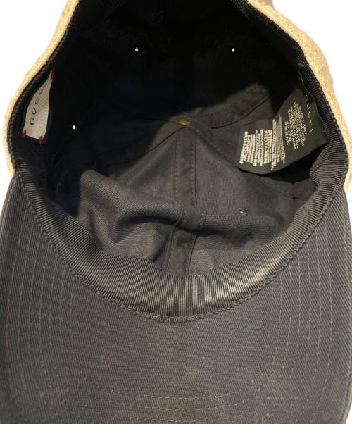GUCCI（グッチ）GUCCI (グッチ) ロゴパイルテープキャップ ブラック サイズ:XLの古着・服飾アイテム