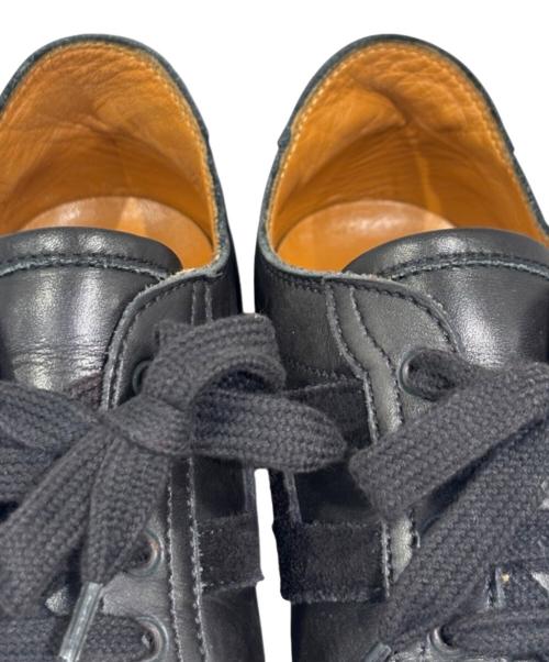 HERMES（エルメス）HERMES (エルメス) Hロゴ レザースニーカー ブラック サイズ:35 1/2の古着・服飾アイテム