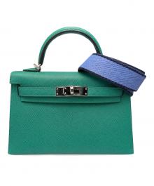 HERMES（エルメス）の古着「Mini Kelly 2 ミニケリー2 アマゾン/ヴォーエプソン/ヴェールジェイド/U刻印：2022年製造/シルバー金具」｜ヴェールジェイド×シルバー金具