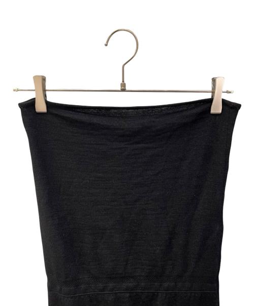 HERMES（エルメス）HERMES (エルメス) チューブトップニットワンピース ブラック サイズ:Mの古着・服飾アイテム