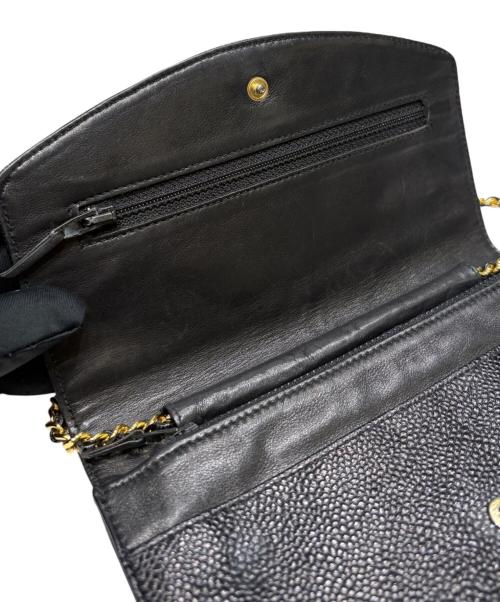 CHANEL（シャネル）CHANEL (シャネル) チェーンウォレットショルダーバッグ/キャビアスキン ブラックの古着・服飾アイテム