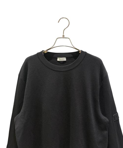 DIOR HOMME（ディオール オム）DIOR HOMME (ディオール オム) ロゴパッチ付きウールニットセーター ブラック サイズ:XXLの古着・服飾アイテム