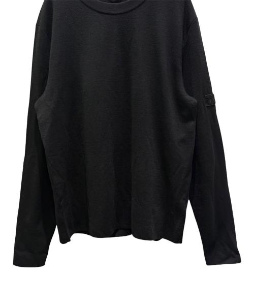 DIOR HOMME（ディオール オム）DIOR HOMME (ディオール オム) ロゴパッチ付きウールニットセーター ブラック サイズ:XXLの古着・服飾アイテム