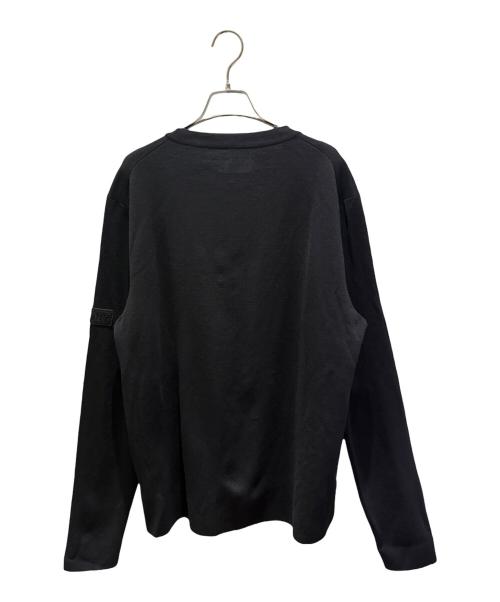 DIOR HOMME（ディオール オム）DIOR HOMME (ディオール オム) ロゴパッチ付きウールニットセーター ブラック サイズ:XXLの古着・服飾アイテム