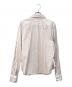 Saint Laurent Paris (サンローランパリ) ストライプシャツ ホワイト×ブラウン サイズ:34：25000円