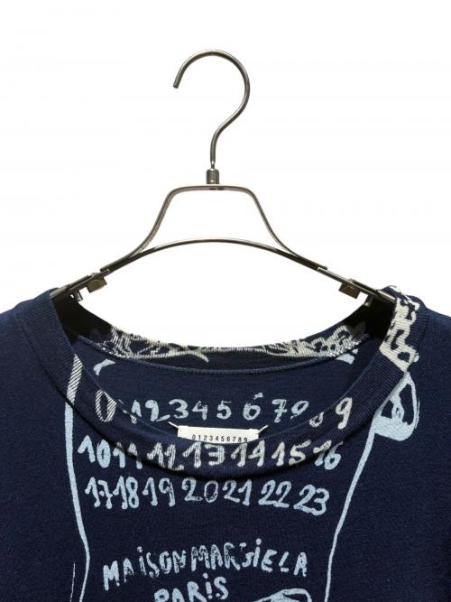 Maison Margiela（メゾンマルジェラ）Maison Margiela (メゾンマルジェラ) ロゴエイズＴシャツ ブルー サイズ:SIZE 50の古着・服飾アイテム