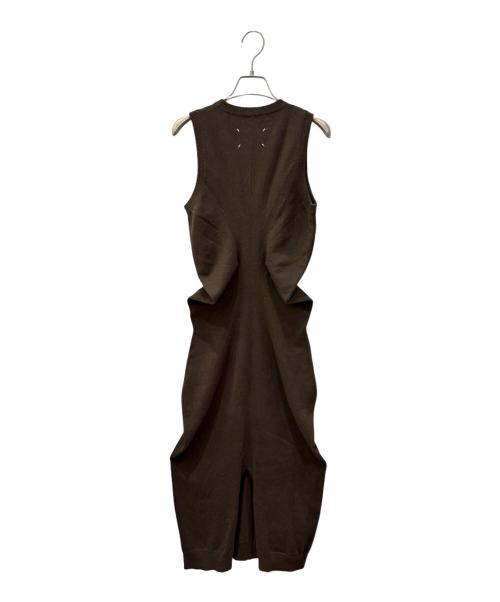 Maison Margiela（メゾンマルジェラ）Maison Margiela (メゾンマルジェラ) ノースリーブニットワンピース/カシミヤ×コットン カーキ サイズ:Ｓの古着・服飾アイテム