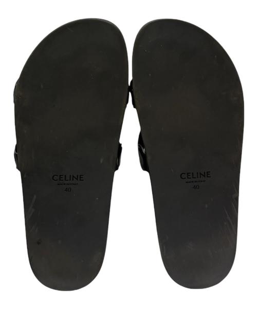 CELINE（セリーヌ）CELINE (セリーヌ) トリオンフスライドサンダル ブラック サイズ:40の古着・服飾アイテム