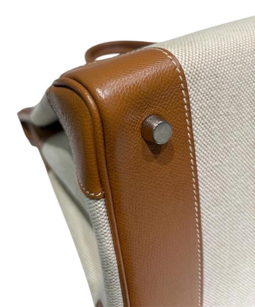 HERMES（エルメス）HERMES (エルメス) バーキン35/クシュベル×トワルアッシュ/ゴールド/シルバー金具/□D刻印：2000年/ハンドバッグ ゴールド×ナチュラル×シルバー金具 サイズ:35の古着・服飾アイテム