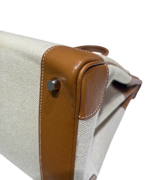 HERMES（エルメス）HERMES (エルメス) バーキン35/クシュベル×トワルアッシュ/ゴールド/シルバー金具/□D刻印：2000年/ハンドバッグ ゴールド×ナチュラル×シルバー金具 サイズ:35の古着・服飾アイテム