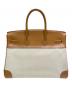 HERMES (エルメス) バーキン35/クシュベル×トワルアッシュ/ゴールド/シルバー金具/□D刻印：2000年/ハンドバッグ ゴールド×ナチュラル×シルバー金具 サイズ:35：1600000円