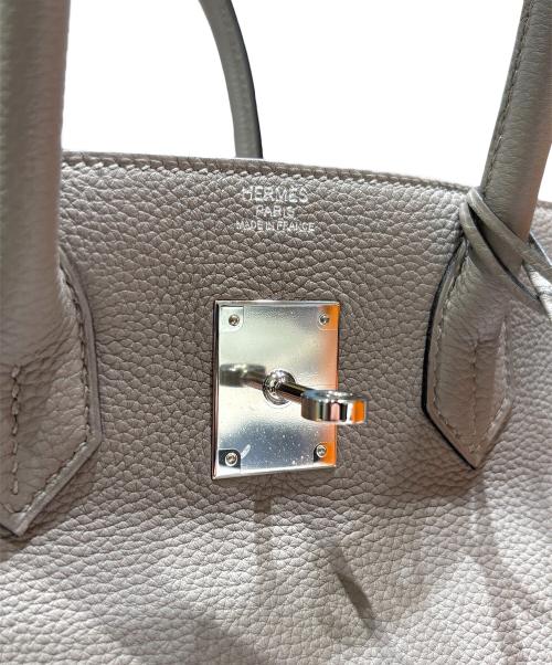 HERMES（エルメス）HERMES (エルメス) Birkin 30/バーキン30/トゴ/トゥルティエールグレー/シルバー金具/A刻印：2017年/ハンドバッグ トゥルティエールグレー×シルバー金具 サイズ:30の古着・服飾アイテム